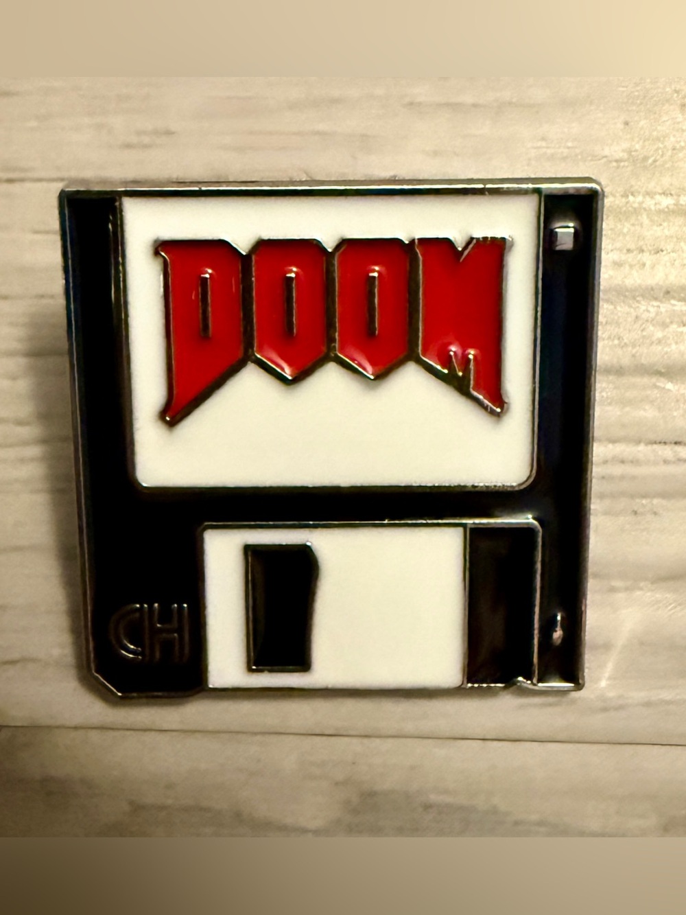 Doom Floppy Disk Retro PC Game Enamel Pin Eternal BFG Can It Run Doom Ultimate